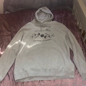 Large moon decal hoodie